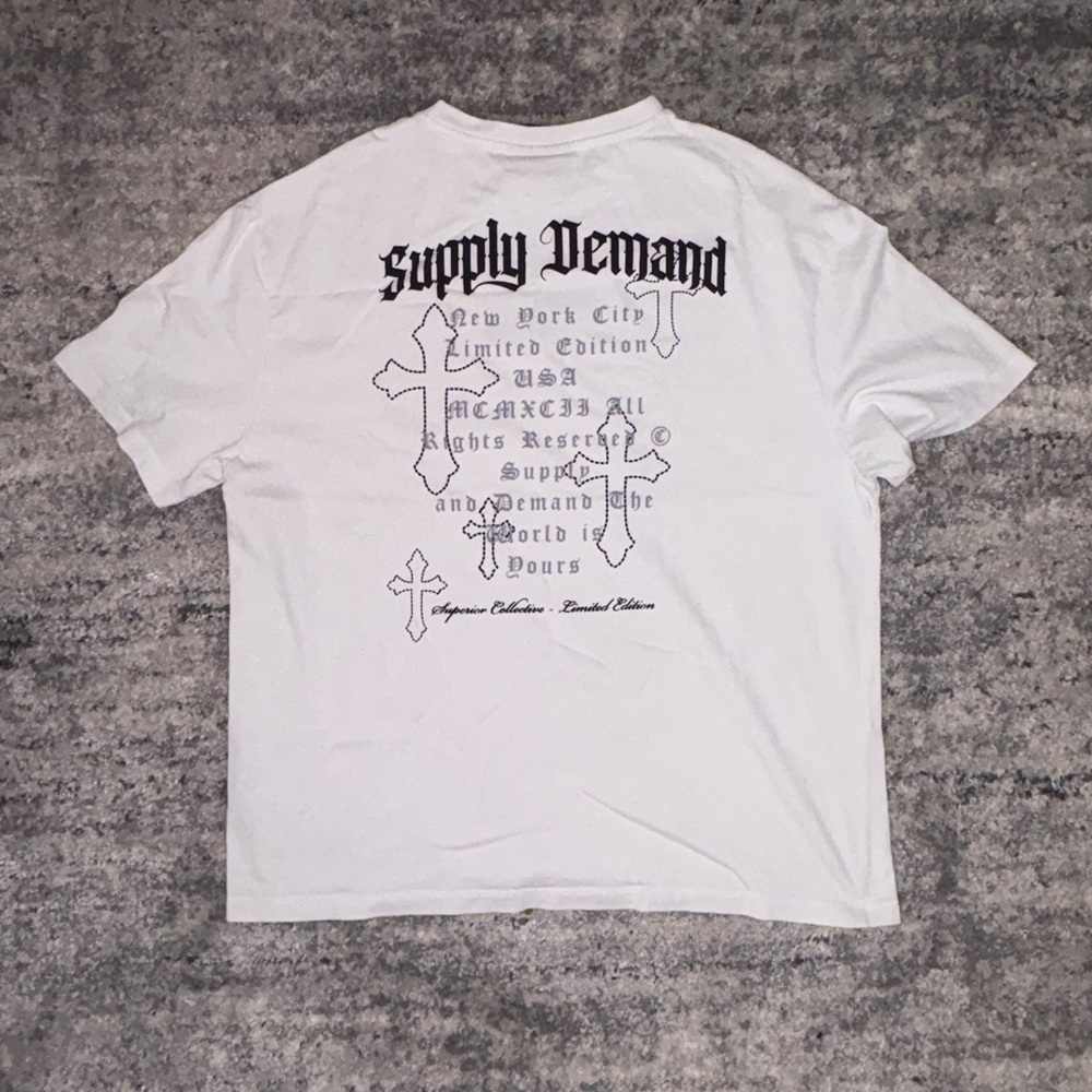 Supply & Demand White Graphic Tee